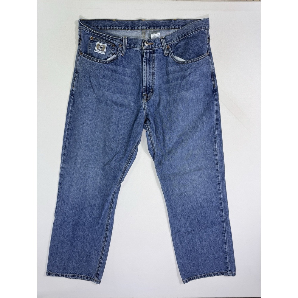 Cinch White Label Straight Leg Jeans Men's 38x30 Cowboy Ranch Work Medium Wash
